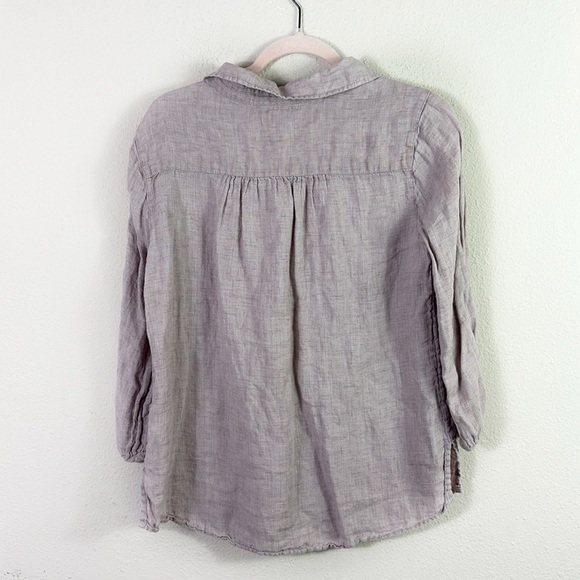 Artisan NY 100% Linen Button Down Shirt Roll Up Sleeves size M - Picture 8 of 8